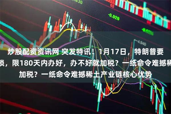 炒股配资资讯网 突发特讯！1月17日，特朗普要求盟友突破稀土封锁，限180天内办好，办不好就加税？一纸命令难撼稀土产业链核心优势